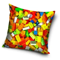 Bricks Bricks Fodera per cuscino con motivo Lego 40x40 cm Velour