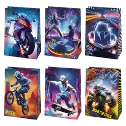 Busta regalo in carta per veicoli Extreme Sport, borsa regalo 23x32x11 cm