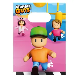 Busta regalo in carta Stumble Guys Chaos Runner, busta regalo da 4 pezzi