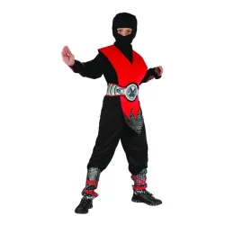 Costume Ninja Ninja Rosso 130/140 cm