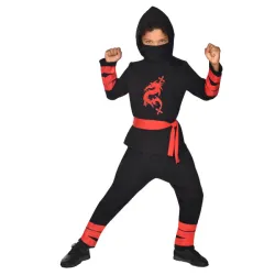 Costume Nero Guerriero Ninja 3-4 anni