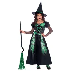 Costume da Ragno Verde Strega 6-8 Anni