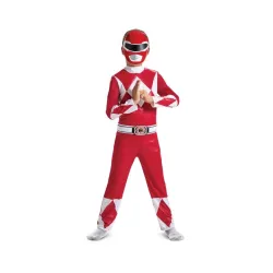 Costume Power Rangers rosso 4-6 anni
