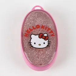 Spazzola per capelli Hello Kitty rosa glitter 13 cm