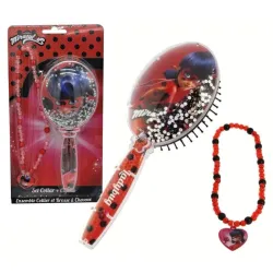 Collana Miraculous Ladybug + set spazzola per capelli