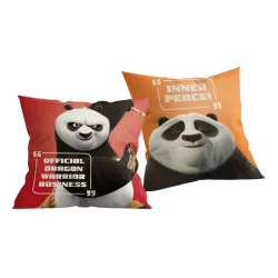 Cuscino Kung Fu Panda Warrior, cuscino decorativo 40x40 cm