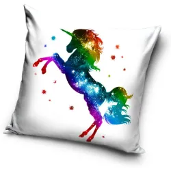 Cuscino Unicorn Sky, cuscino decorativo 40x40 cm