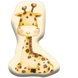 Cuscino decorativo Giraffa Giallo 40x27 cm Velluto