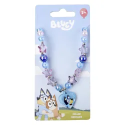 Collana con perline a forma di cuore azzurro