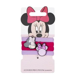 Set di 4 elastici per capelli Disney Minnie Bowtiful