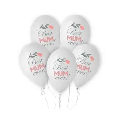 Palloncino Mother Best Mum Ever, 5 pezzi da 12 pollici (30 cm)