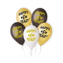 Palloncino Happy New Year Happy New Year, 5 pezzi da 13 pollici (33 cm)