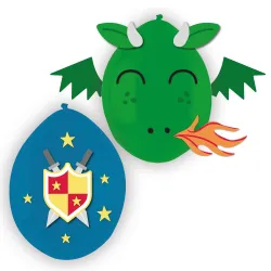 Palloncino Knights Protect Knight, set da 3 pezzi con accessori, 35,5 cm (14 pollici)