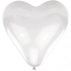 Palloncino colorato cuore bianco, confezione da 10, 40,6 cm (16 pollici)