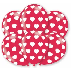 Cuore Rosso Palloncino a forma di cuore, 6 pezzi 11 pollici (27,5 cm)