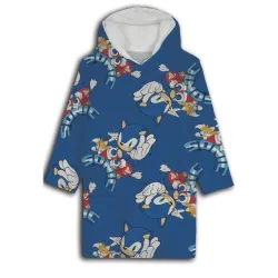 Sonic the Hedgehog Coperta in pile di peluche indossabile di Sonic the Hedgehog, poncho