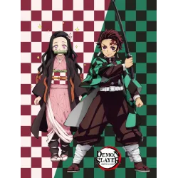 Coperta in pile Demon Slayer Siblings 130x170 cm