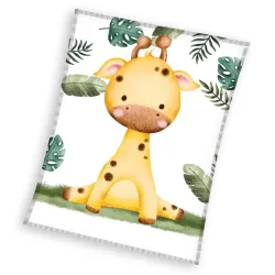 Coperta in pile corallo Giraffe Necky 110x140 cm