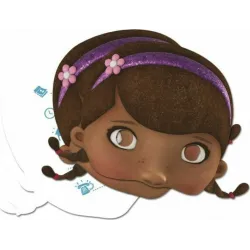 Doc McStuffins Disney Dr. Peluche 2 in 1 Invito e Maschera 4 pz