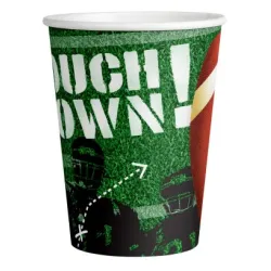 Sport Touchdown Bicchiere di Carta Football Americano 8 pz 250 ml