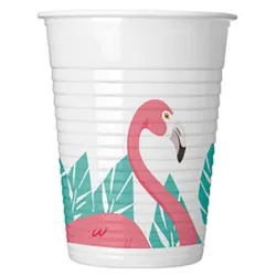 Flamingo Pink bicchieri in plastica 8 pz 200 ml