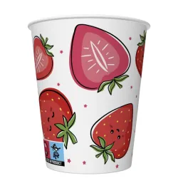 Frutta Fragole Bicchiere in carta frutta 8 pz 250 ml