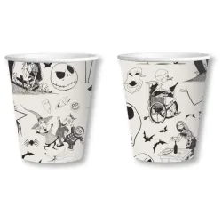The Nightmare Before Christmas Set di 8 bicchieri di carta neri, 250 ml