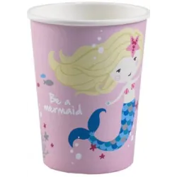 Bicchiere di carta Sirena Shellebrate 8 pezzi 250 ml