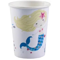 Bicchiere in carta Shellebrate Sirena 8 pz 250 ml