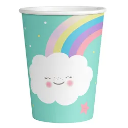 Arcobaleno Arcobaleno e Nuvola e Bicchiere di carta Nuvola 8 pz 250 ml