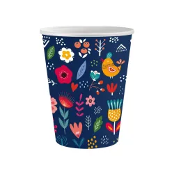 Spring Have Fun Bicchiere in carta fondente 6 pz 250 ml