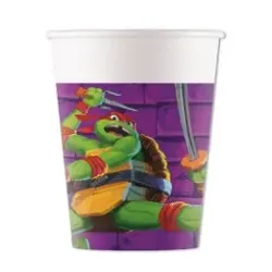 Teenage Mutant Ninja Turtles Bicchiere di carta viola 8 pz 200 ml FSC
