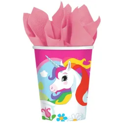 Bicchiere di carta Prato Unicorno 8 pz 250 ml