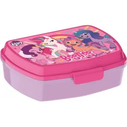 Simpatica scatola per panini in plastica My Little Pony Besties