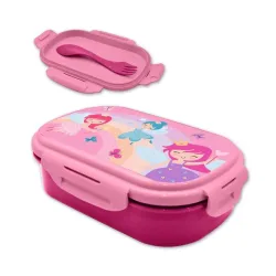 Scatola porta panini principessa delle fate + set posate