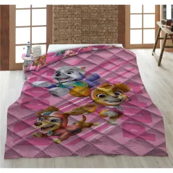 Copriletto trapuntato Paw Patrol Boss, piumino 140x200 cm
