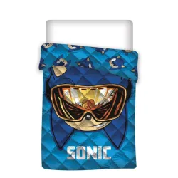 Copriletto trapuntato Sonic the Hedgehog, piumino 140x200 cm