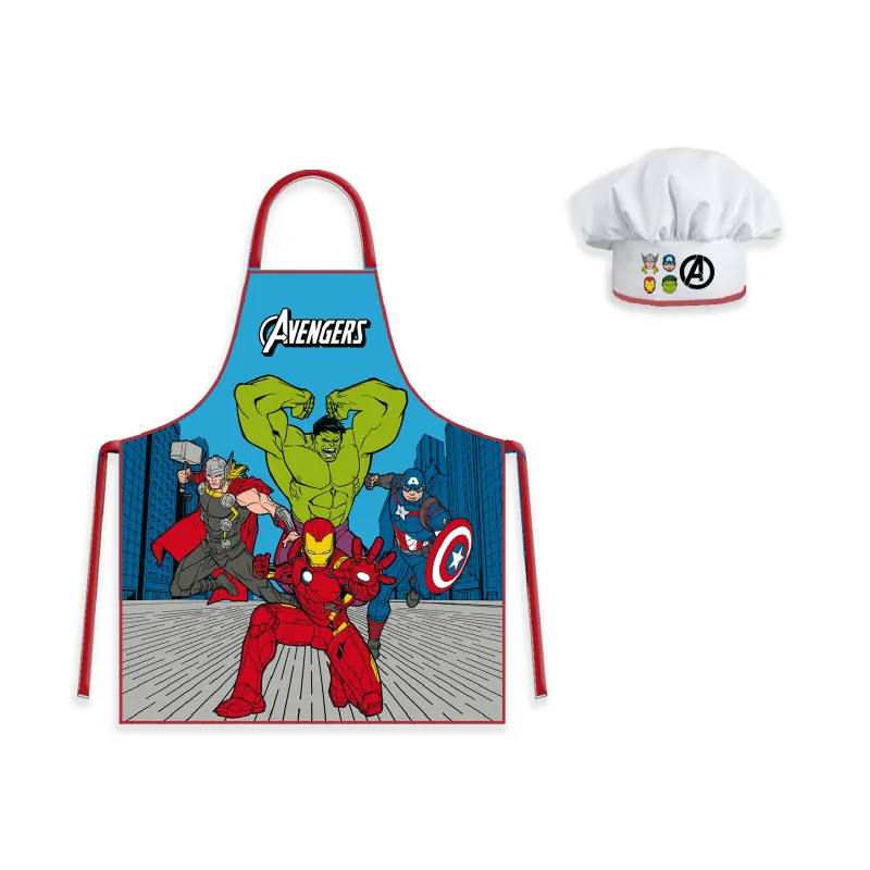 Set di grembiuli per bambini in stile fumetto classico stile fumetto classico di Avengers, 2 pezzi