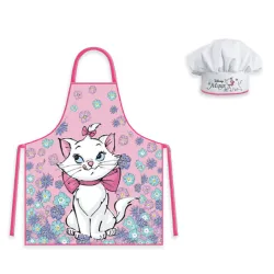 Set di 2 grembiuli per bambini Disney Marie Flower Garden Cat