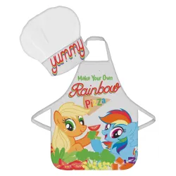 Set grembiule per bambini My Little Pony Rainbow Pizza, set da 2 pezzi