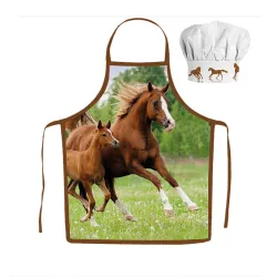 Grembiule per bambini Horses Career, set da 2 pezzi
