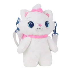 Zaino in peluche Disney Marie White, borsa 28 cm