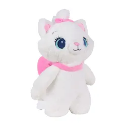 Zaino in peluche Disney Marie Bianco, borsa 30 cm