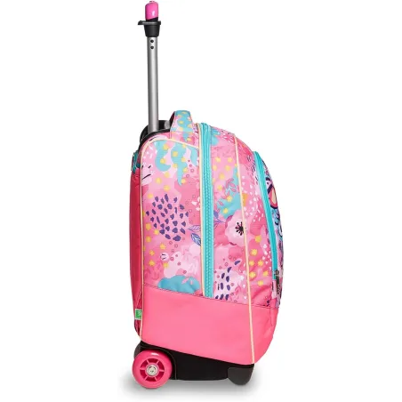 Big Trolley SJ GANG FACCE, Rosa, 2 in 1 con Sistema Cross Over System