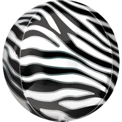 Palloncino foil animali motivo zebrato 40 cm