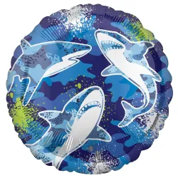 Palloncino foil Shark Blu 43 cm