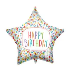 Palloncino foil Stella Buon Compleanno Stella Luminosa 46 cm