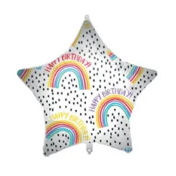 Palloncino foil Stella Buon Compleanno Stella Arcobaleno 46 cm