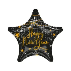 Happy New Year Happy New Year Palloncino foil Midnight 46 cm