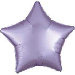 Palloncino foil stella lilla pastello in raso di seta 48 cm